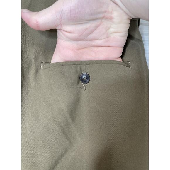 Kenneth Cole Reaction Pants Mens 40x32 Taupe Soft Operator Dress Flat Front - Picture 8 of 11
